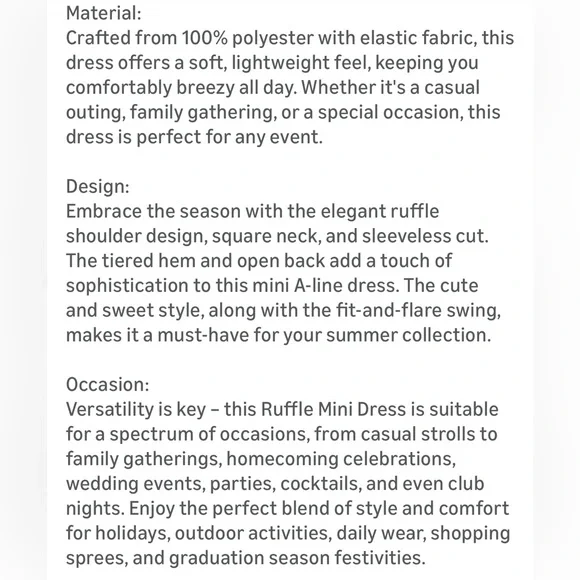 Boho Ruffled Square-Neck Smocked Mini Dress, Soft-Rust Colored, Size XS - Picture 9 of 9